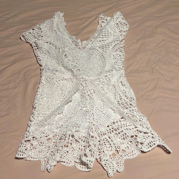 Crochet Lace Romper. Small. Preowned - Picture 1 of 2
